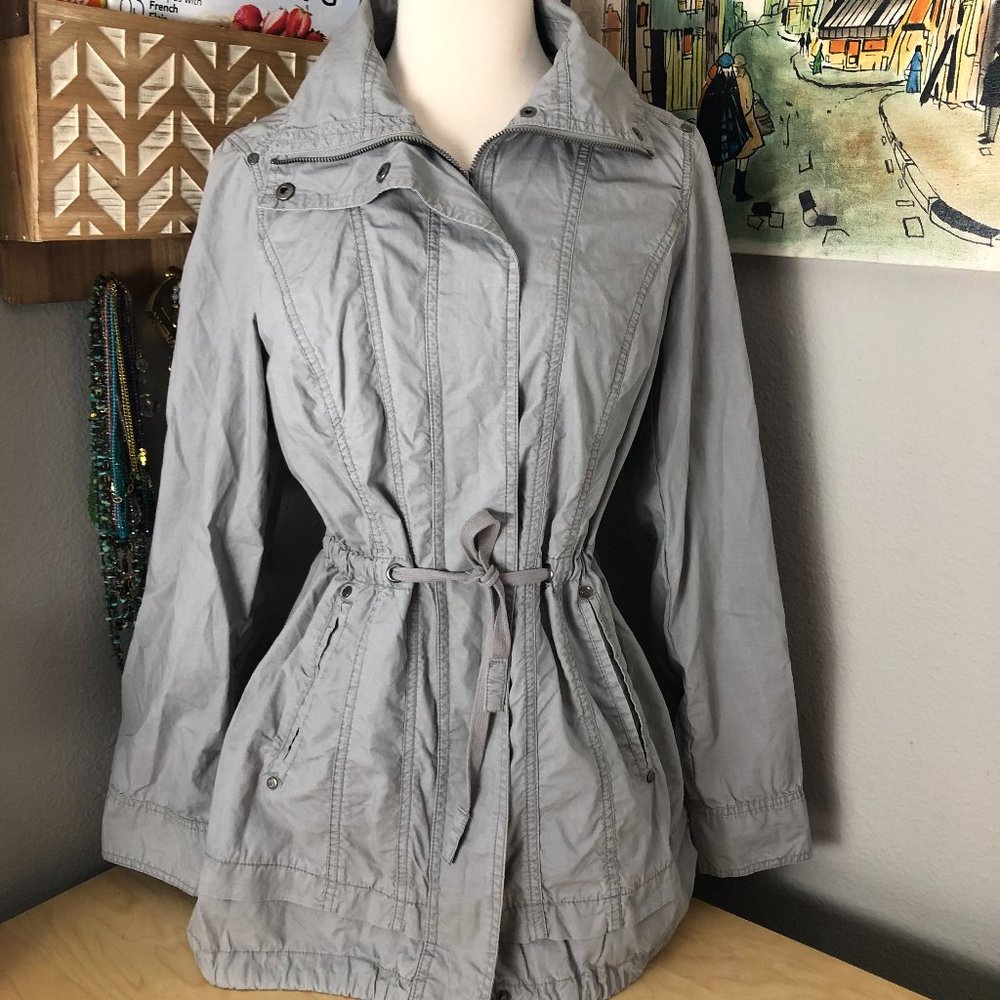 BE BOUNDLESS Utility Jacket Women’s size S Gray Stone Canvas - NEW